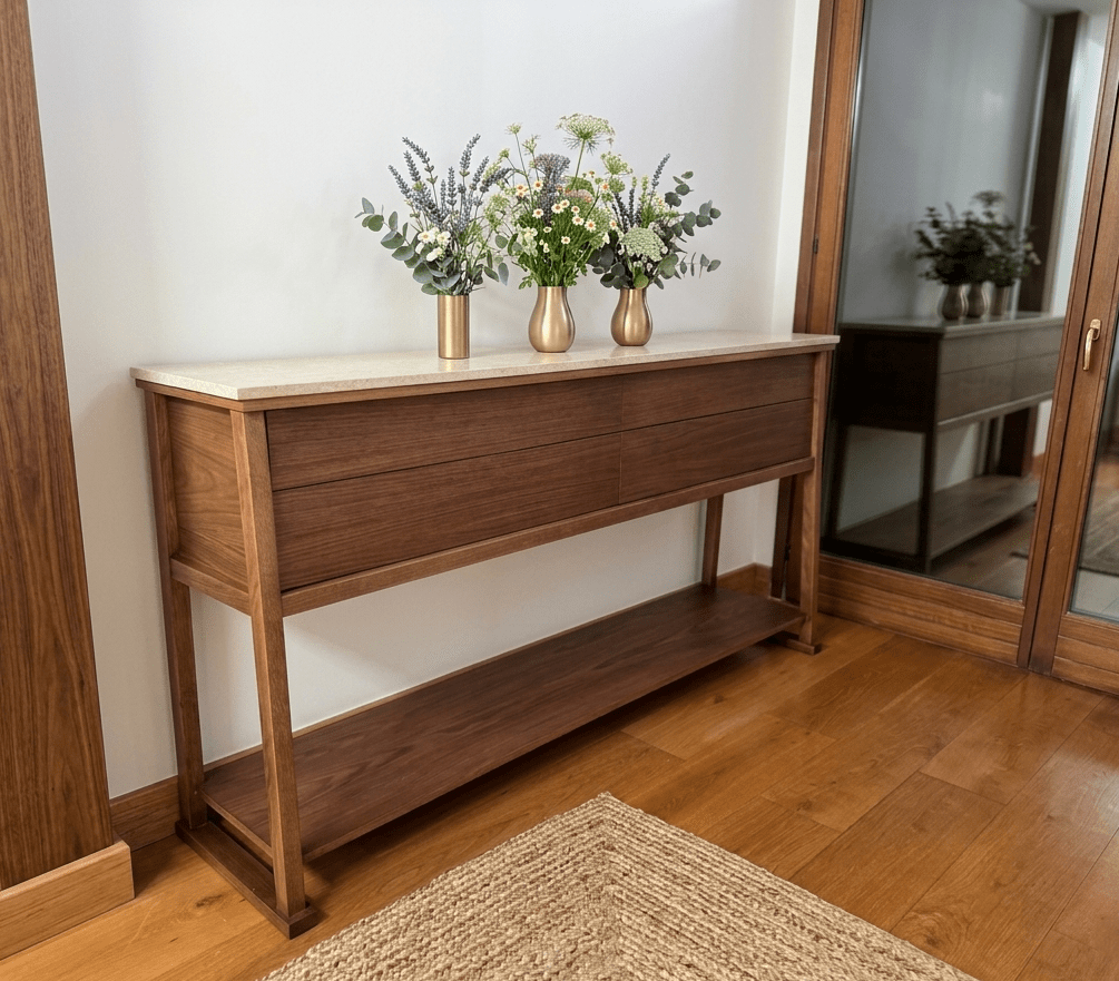 Ειδικό design κονσόλα επίπλου Kappawood με συρτάρια από δρυ - House PR 1ος όροφος